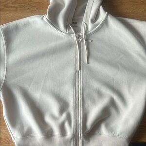White Zip-Up Hoodie